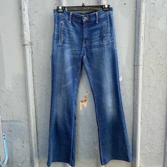 Mother The Drama High-Rise Flare Jeans, size 28 - Picture 2 of 11